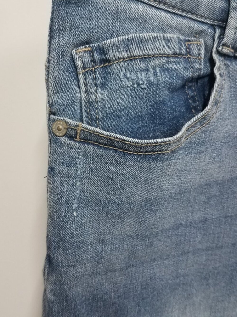 Democracy Jeans High Rise Itty Bitty Boot Cut Womens 12 Denim Light B2479N3XHXX - Picture 4 of 9